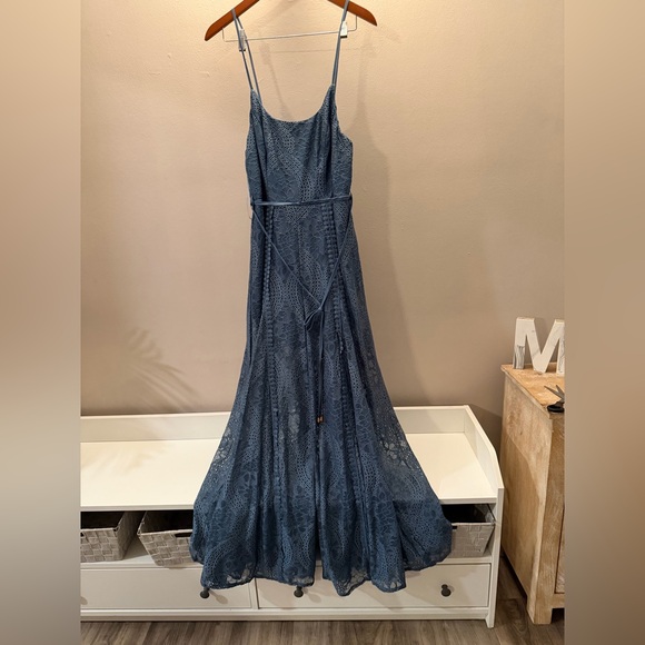 Palm Springs Lace Jumpsuit Midnight Blue - Picture 2 of 9